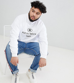 Свитшот с вышивкой ASOS DESIGN plus - Белый