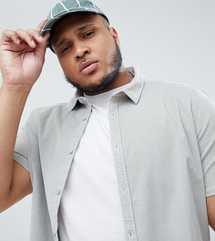 Светло-серая вельветовая рубашка классического кроя ASOS DESIGN Plus - Серый