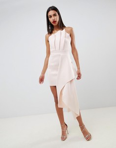Премиум-платье мини с отворотом ASOS DESIGN - Розовый