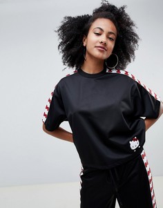 Укороченный oversize-топ с отделкой лентой Hello Kitty x ASOS DESIGN - Черный