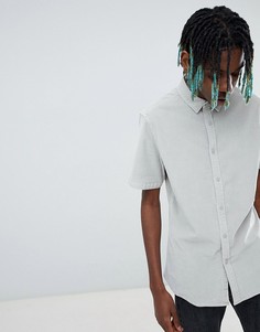 Светло-серая вельветовая рубашка узкого кроя ASOS DESIGN - Серый