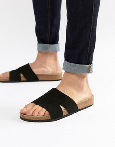 Черные шлепанцы ASOS DESIGN - Черный