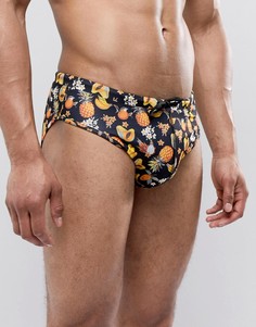 Плавки с принтом ASOS - Черный