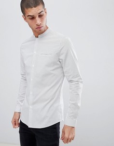 Белая строгая приталенная рубашка в горошек ASOS DESIGN - Белый