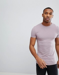 Фиолетовая обтягивающая футболка ASOS DESIGN - Фиолетовый