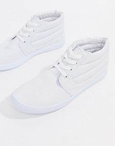 Белые парусиновые ботинки чукка ASOS DESIGN - Белый