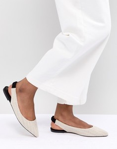 Балетки с острым носом ASOS DESIGN - Бежевый
