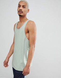 Светло-зеленая удлиненная свободная майка ASOS DESIGN - Зеленый