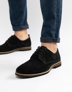 Черные замшевые туфли на шнуровке с контрастной подошвой ASOS DESIGN - Черный