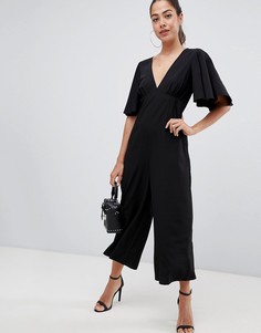 Комбинезон с расклешенными рукавами ASOS DESIGN - Черный