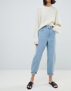 Джинсы бойфренда с широкими штанинами ASOS DESIGN - Синий