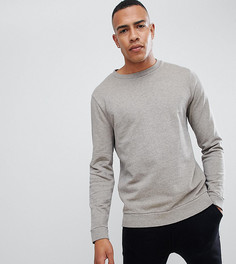 Меланжевый свитшот ASOS DESIGN tall - Бежевый