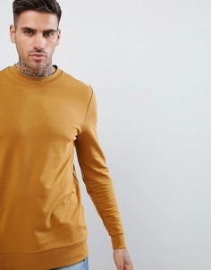 Темно-желтый обтягивающий свитшот ASOS DESIGN - Бежевый
