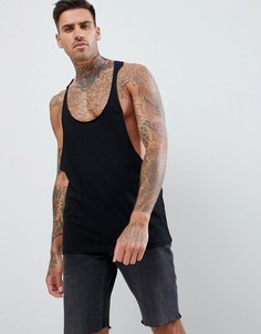 Черная майка-борцовка ASOS DESIGN - Черный