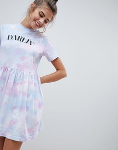 Свободное платье мини с принтом тай-дай ASOS DESIGN - Мульти