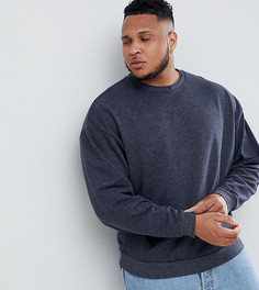 Темно-синий oversize-свитшот ASOS DESIGN plus - Темно-синий