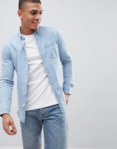 Узкая джинсовая рубашка ASOS DESIGN - Синий