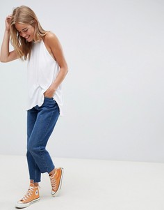 Белый топ на бретелях с асимметричным краем ASOS DESIGN - Белый