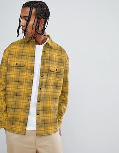 Желтая oversize-рубашка в клетку на кнопках ASOS DESIGN - Желтый