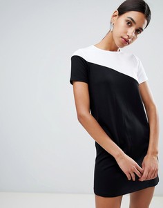 Платье-футболка в стиле колор блок ASOS DESIGN - Мульти