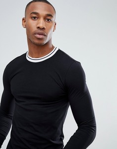 Обтягивающий лонгслив с контрастным кантом ASOS DESIGN - Мульти