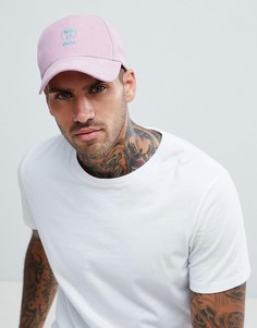 Сиреневая фактурная бейсболка с вышивкой Ibiza ASOS DESIGN - Фиолетовый