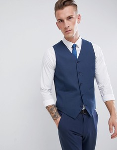Синий приталенный жилет ASOS DESIGN - Синий