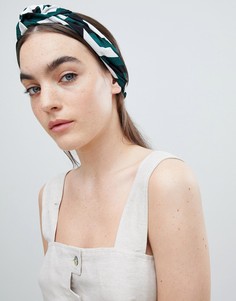 Повязка на голову с узлом и принтом ASOS DESIGN - Мульти