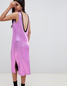 Платье миди с разрезами по бокам ASOS DESIGN - Фиолетовый