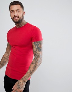 Красная облегающая футболка с круглым вырезом ASOS DESIGN - Красный