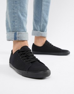 Черные кеды на шнуровке с черной подошвой ASOS DESIGN - Черный
