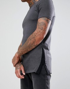 Обтягивающая длинная футболка с контрастной отделкой ASOS DESIGN - Мульти