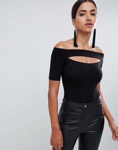 Боди с открытыми плечами ASOS DESIGN - Черный