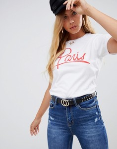 Футболка с принтом Paris ASOS DESIGN - Белый