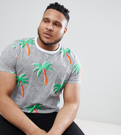 Футболка с пальмовым принтом ASOS DESIGN Plus - Белый