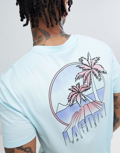 Футболка с пальмовым принтом ASOS DESIGN - Синий