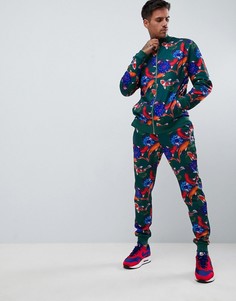 Спортивная куртка и джоггеры скинни с принтом ASOS DESIGN - Синий