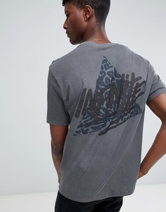 Свободная футболка с принтом на спине ASOS DESIGN - Серый