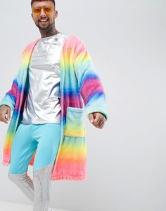 Трикотажная oversize-куртка с принтом тай-дай ASOS DESIGN - Мульти