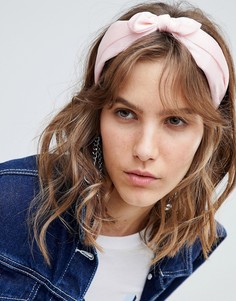 Розовая повязка на голову с узлом ASOS DESIGN - Розовый