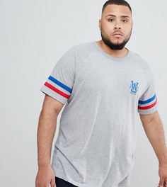 Свободная футболка с рукавами реглан и принтом ASOS DESIGN Plus - Белый