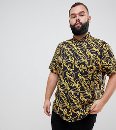 Черная барочная сумка с принтом цепочек ASOS DESIGN Plus - Черный