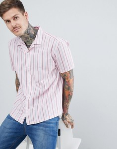 Oversize-рубашка в полоску ASOS DESIGN - Розовый