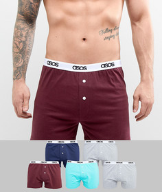 Комплект из 5 пар трикотажных боксеров-брифов ASOS DESIGN - Скидка - Мульти