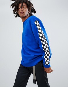 Oversize-свитшот с принтом в шахматную клетку ASOS DESIGN - Бежевый