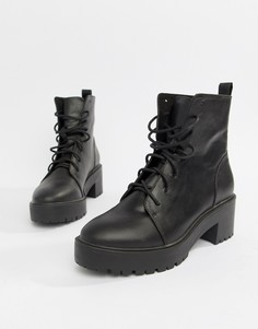 Ботинки на шнуровке ASOS DESIGN Raider - Черный