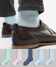 Набор из 5 пар носков пастельных оттенков ASOS - Мульти