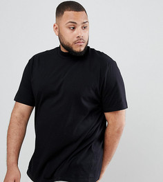 Свободная футболка с высоким воротом ASOS DESIGN Plus - Черный
