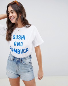 Свободная футболка с принтом ASOS DESIGN - Белый