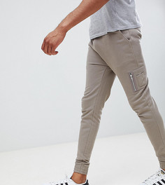 Бежевые облегающие джоггеры с карманом MA1 ASOS DESIGN tall - Бежевый